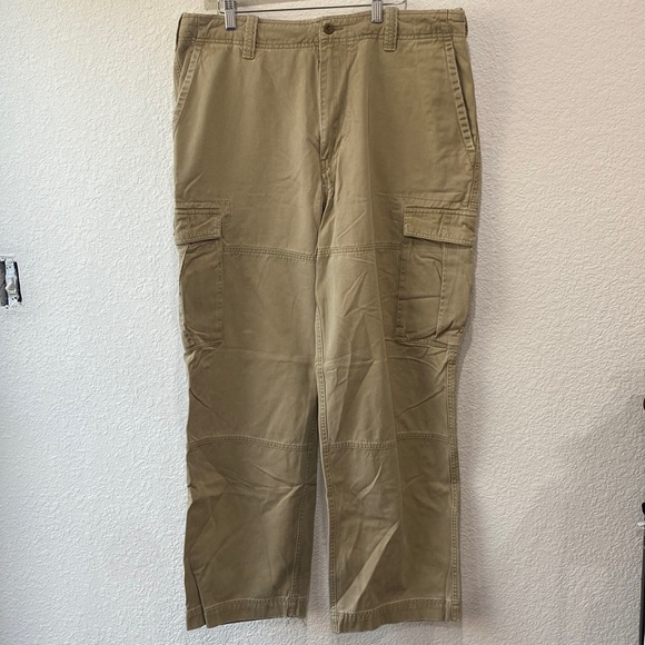 Vintage Design Abercrombie & Fitch Heavy Duty Cargo 100% Cotton Y2K Pants 36S - Picture 1 of 11